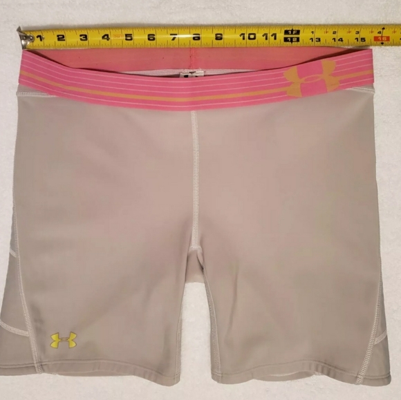 Womens Under Armour Padded Sliding Shorts Size Medium Gray Athletic Compression - Picture 3 of 8